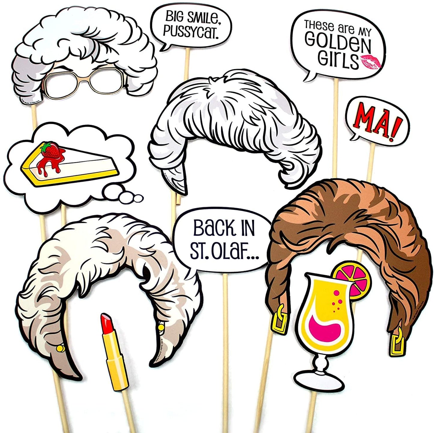 The Golden Girls Party Photo Props § Set of 11