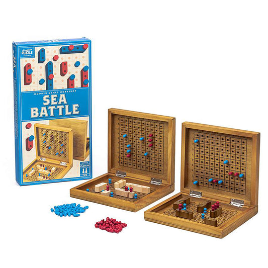 Sea Battle § Classic Wooden Family Board Game