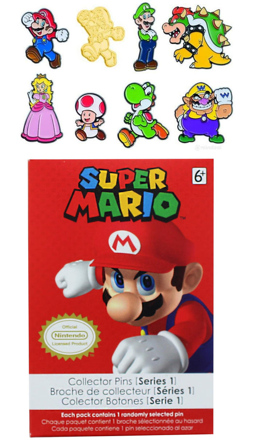 Super Mario Enamel Collector Pins Series 1 § One Random