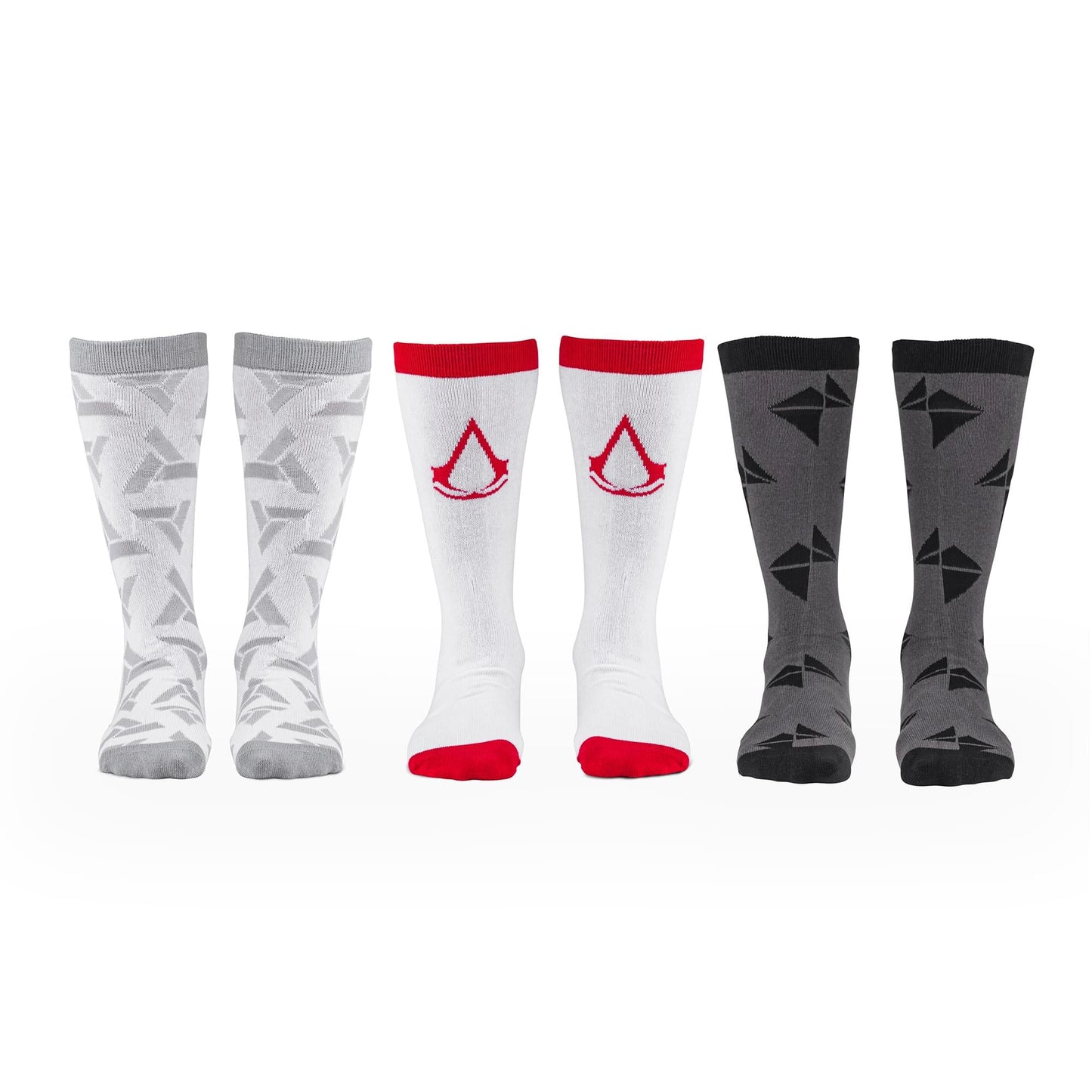 Assassins Creed Icons Mens Crew Socks § Video Game Socks § 3 Pairs Size 9-12