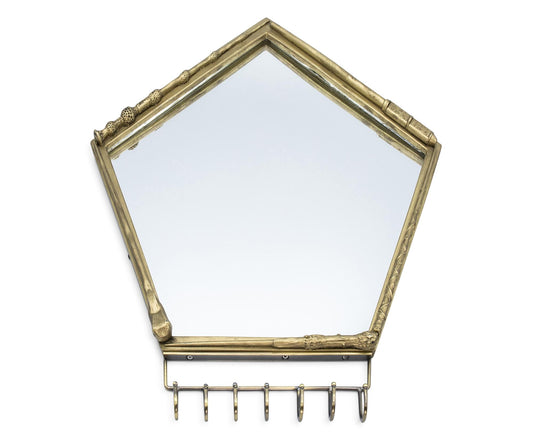 Harry Potter Wand Wall Mirror with Jewelry Hooks Storage Rack