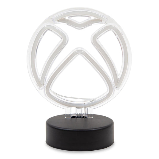 Xbox Logo Battery-Powered White Neon Desk Lamp Light § 9 Inches Tall