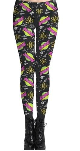 Big Bang Theory Braniac Bazinga Leggings Adult Medium