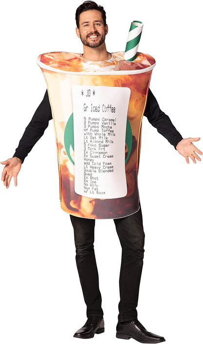 Baristas Nightmare Coffee Cup Adult Costume § One Size