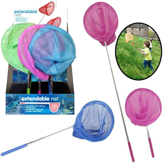 Kids Extendable Fishing Butterfy Bug Insect Net Telescopic Handle Garden Toy