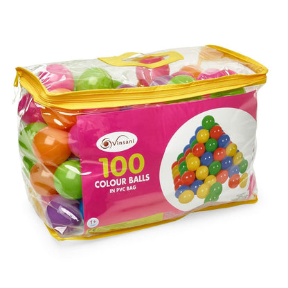 100 colour balls in pvc bag