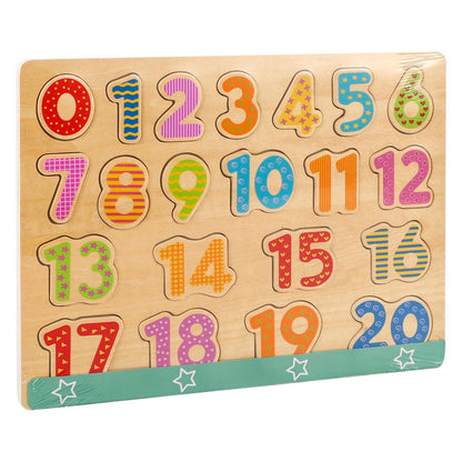 SOKA Wooden Jigsaw Number Puzzle Peg Board Toy Early Preschool Learning Games 3+