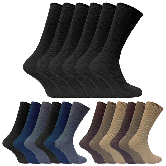 6 Pairs 100% Cotton Socks