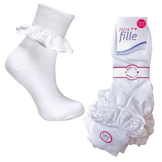 12 Pack Girls Jolie Lace Socks