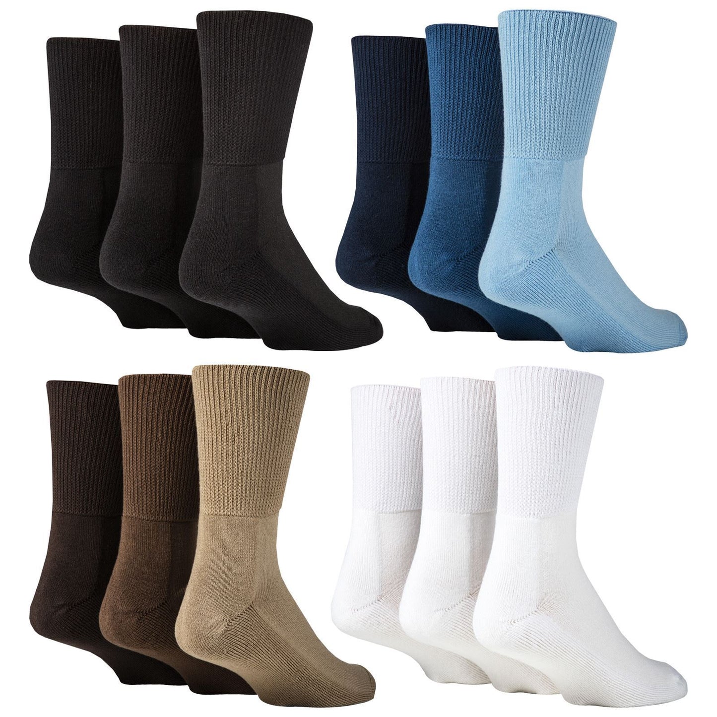 Bamboo diabetic socks - iomi - 3 pack