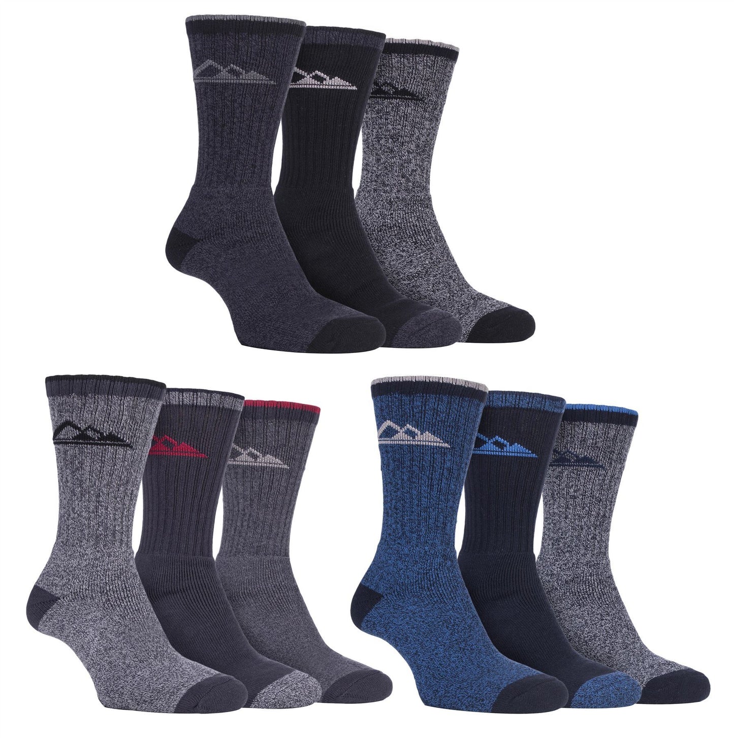 Storm Bloc - 3 Pairs Mens Cushioned Boot Socks