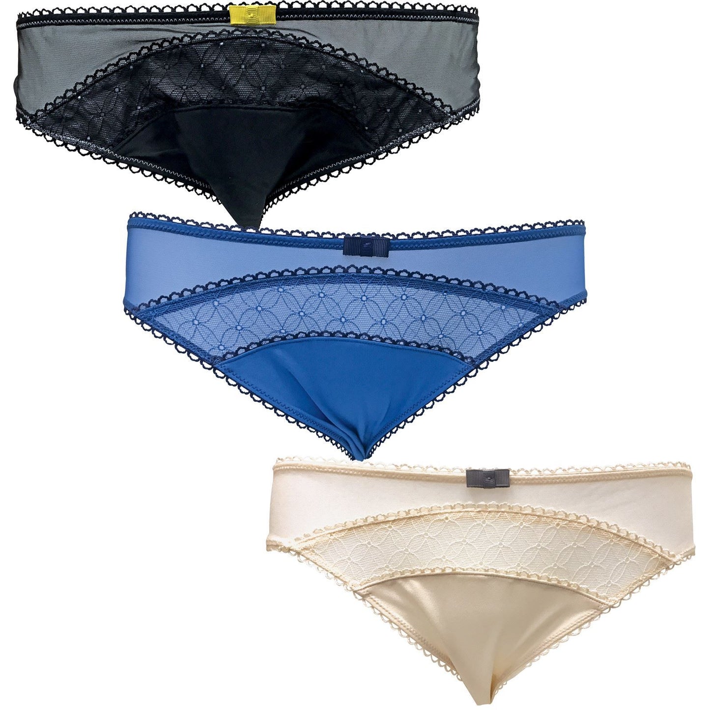 3 Pairs Geo Mesh Briefs