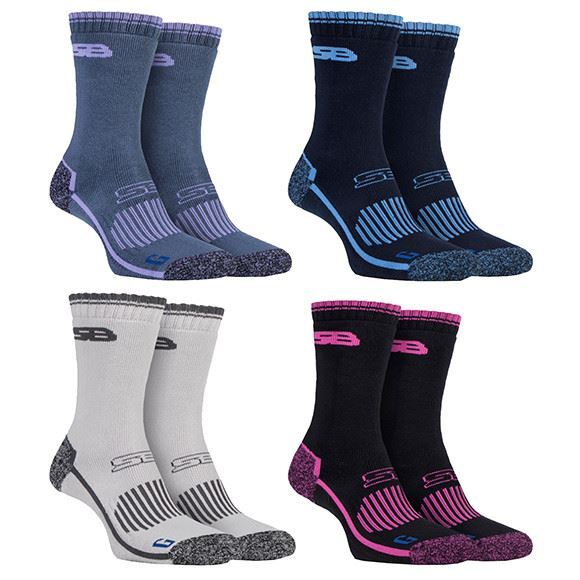 Storm Bloc - 2 Pairs Ladies BG Cotton Socks