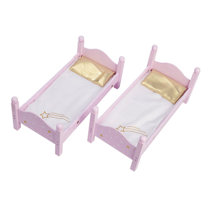 Pink Doll Bunk Bed 18" Dolls Wooden Furniture Bedroom Toy Role Play TD-0095AP