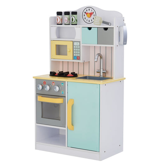 Wooden Kitchen Toy Kitchen With 5 Role Play Accessories TD-11708AR