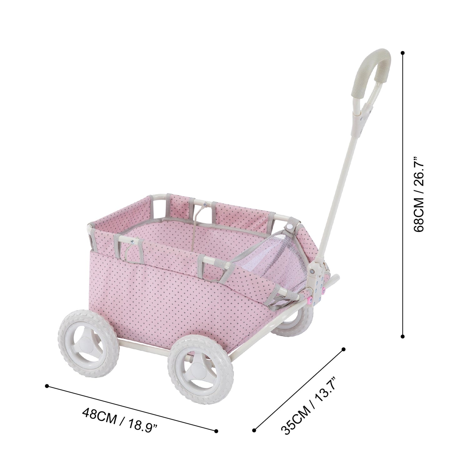 Olivia's Little World Baby Doll Pull Along Wagon Trolley Toy Cart OL-00007