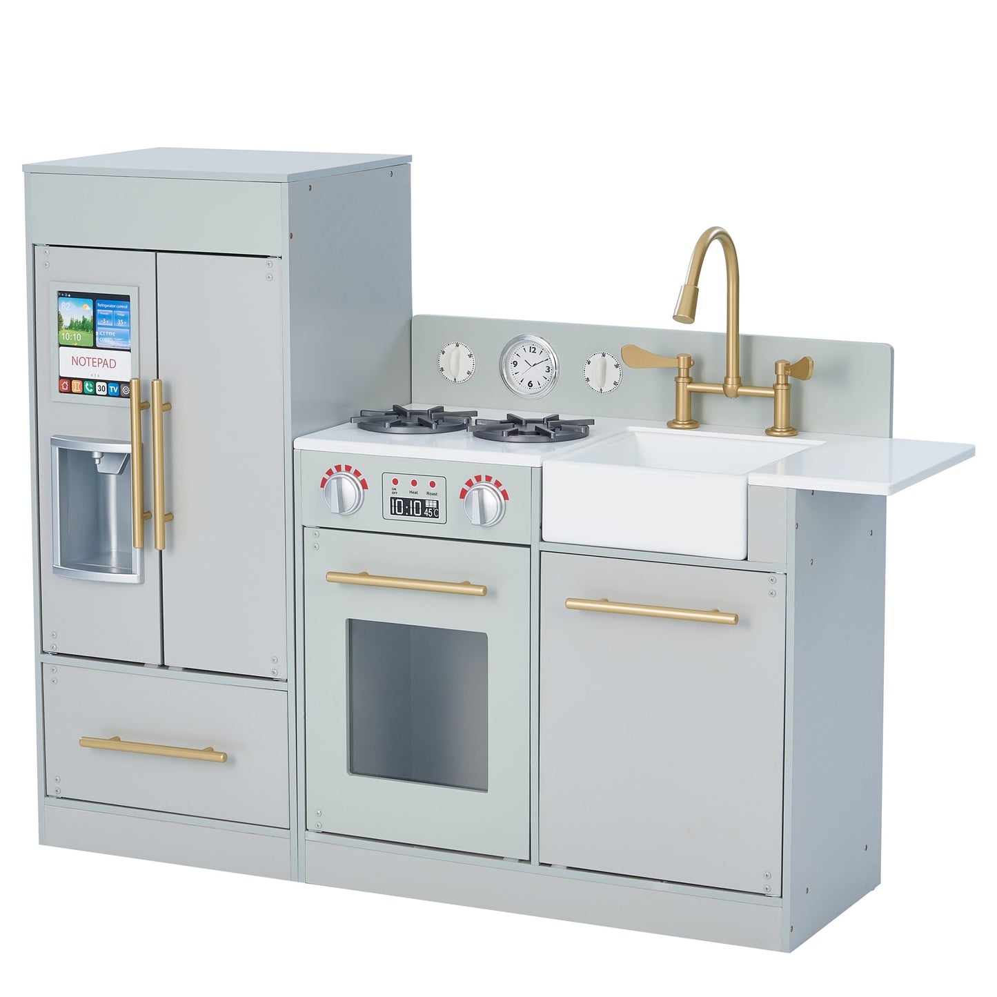 Large Wooden Kitchen Toy Play Kitchen With Ice Maker TD-12302A