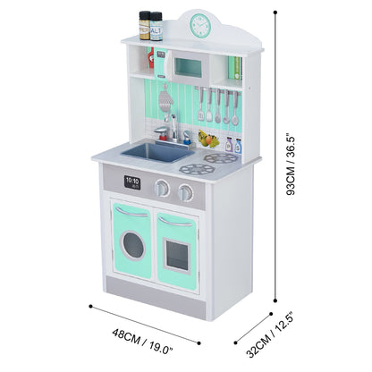 Mint Wooden Toy Kitchen for Little Chefs by Play Kitchen TD-12385M