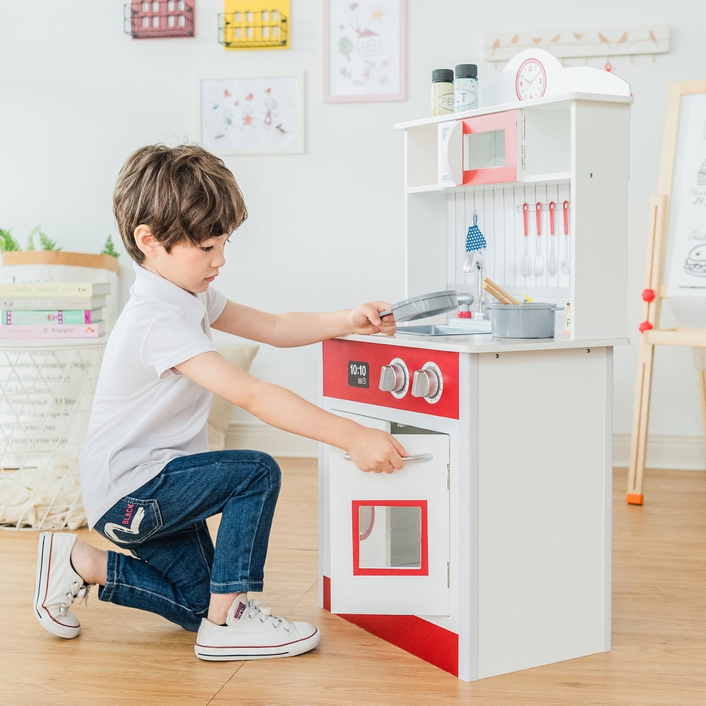 Mint Wooden Toy Kitchen for Little Chefs by Play Kitchen TD-12385M