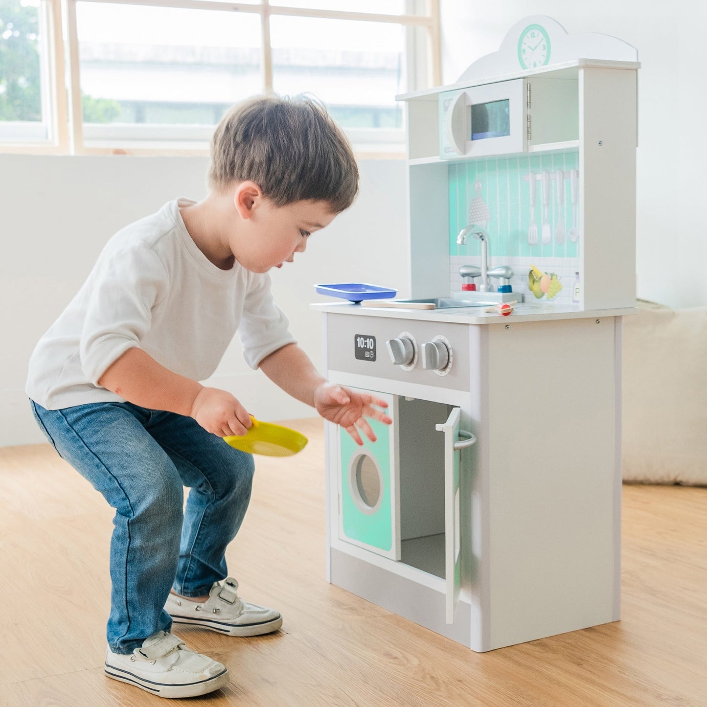 Mint Wooden Toy Kitchen for Little Chefs by Play Kitchen TD-12385M