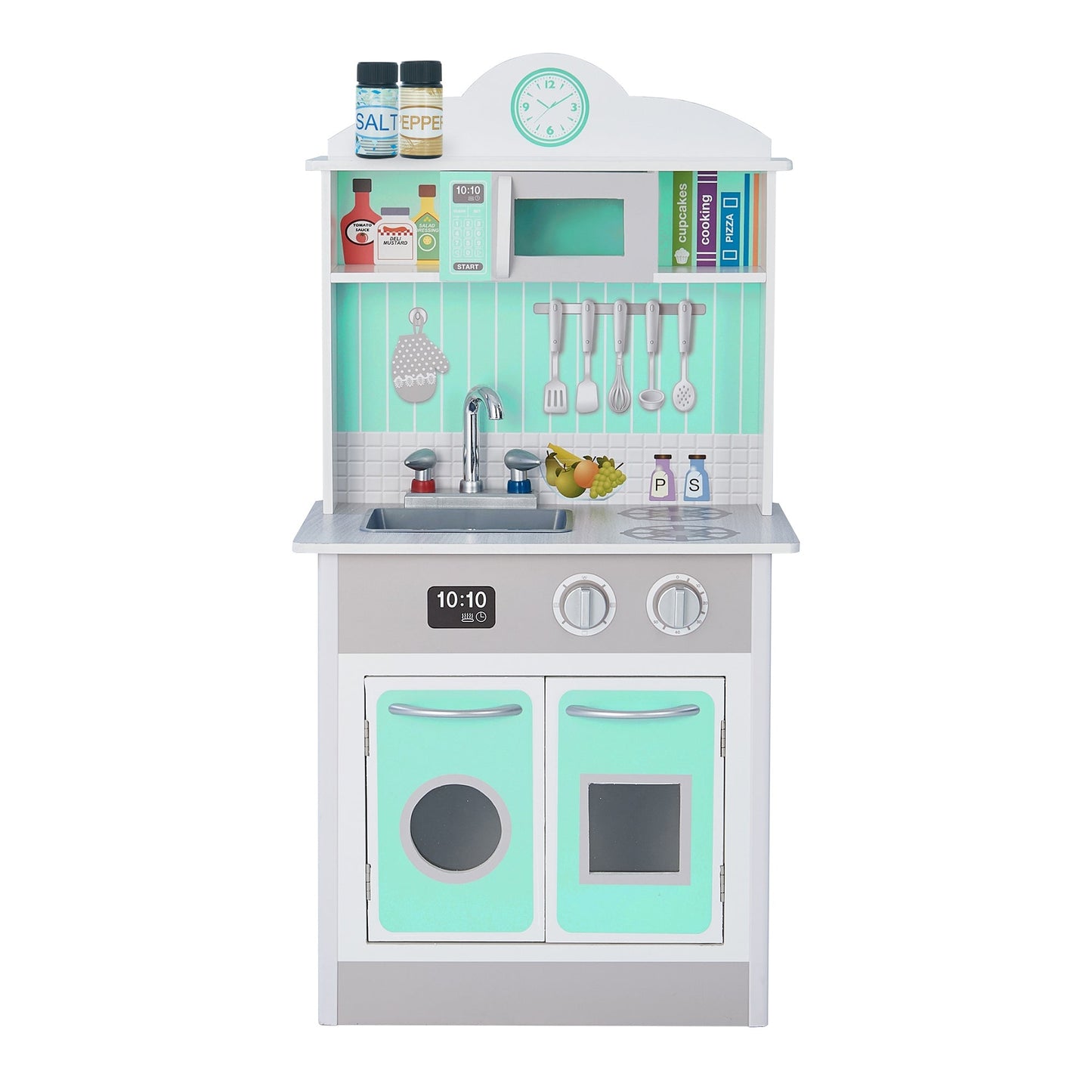 Mint Wooden Toy Kitchen for Little Chefs by Play Kitchen TD-12385M