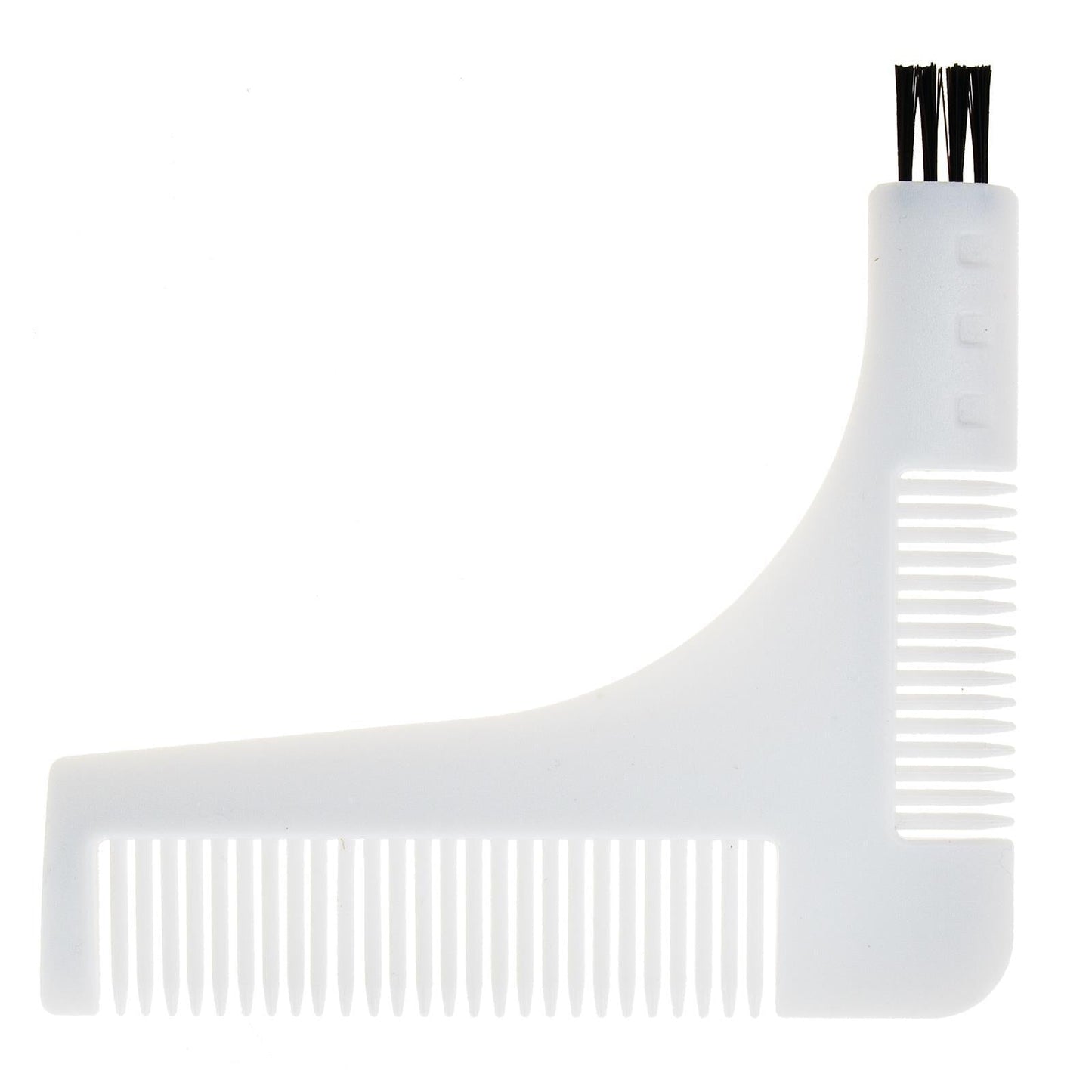 3 in 1 Beard Shaper Comb and Brush - White