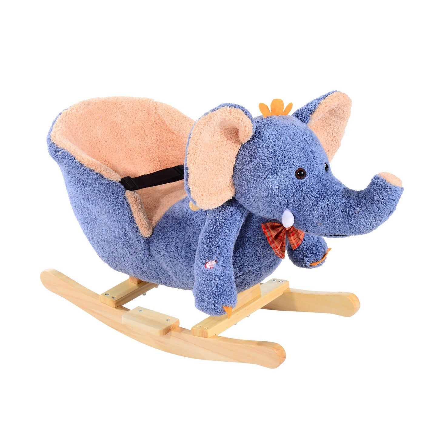 Rocking Horse Ride on Toy Seat Belt Safety Toddler Elephant Music