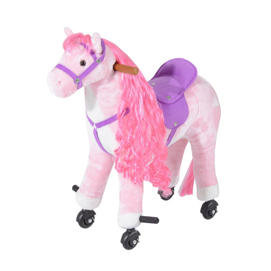 Child Mechanical Walking Ride on Horse Toy Plush Walk Pony Sound