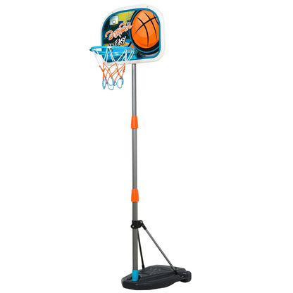 3 Pcs Kids Basketball Set Hoop Ball Pump Height Fillable Base 3-8 Yrs