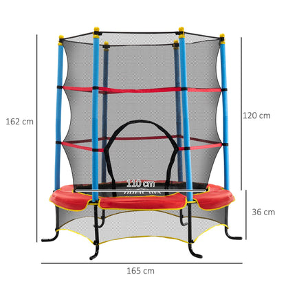 Trampoline for Kids w/Enclosure Net Built-in Zipper Safety Pad 3-6 Year