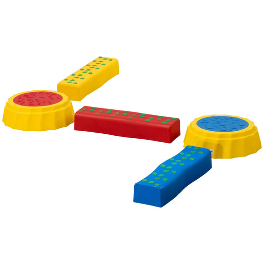 5 PCS Kids Stepping Stones Balance Beam Non-Slip Surface and Bottom Outsunny