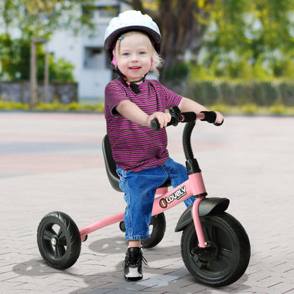 Baby Kids Children Toddler Tricycle Ride on Trike W/ 3 Wheels Pink HOMCOM