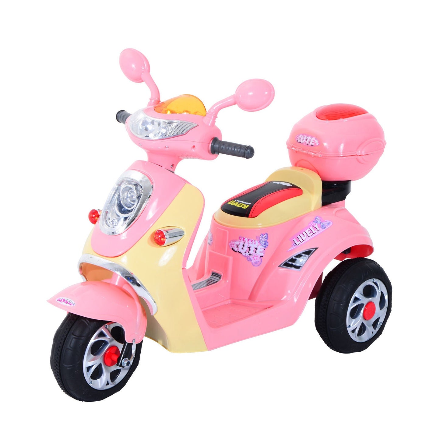 Electric Ride on Toy Car Kids Motorbike Children Battery Tricycle Pink