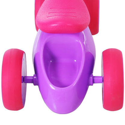 Baby Balance Bike Toddler Safe Training 4 Wheels Storage Bin Violet