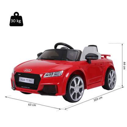 12V Battery Licensed Audi TT Ride On Car w/ Remote Headlight MP3 Red