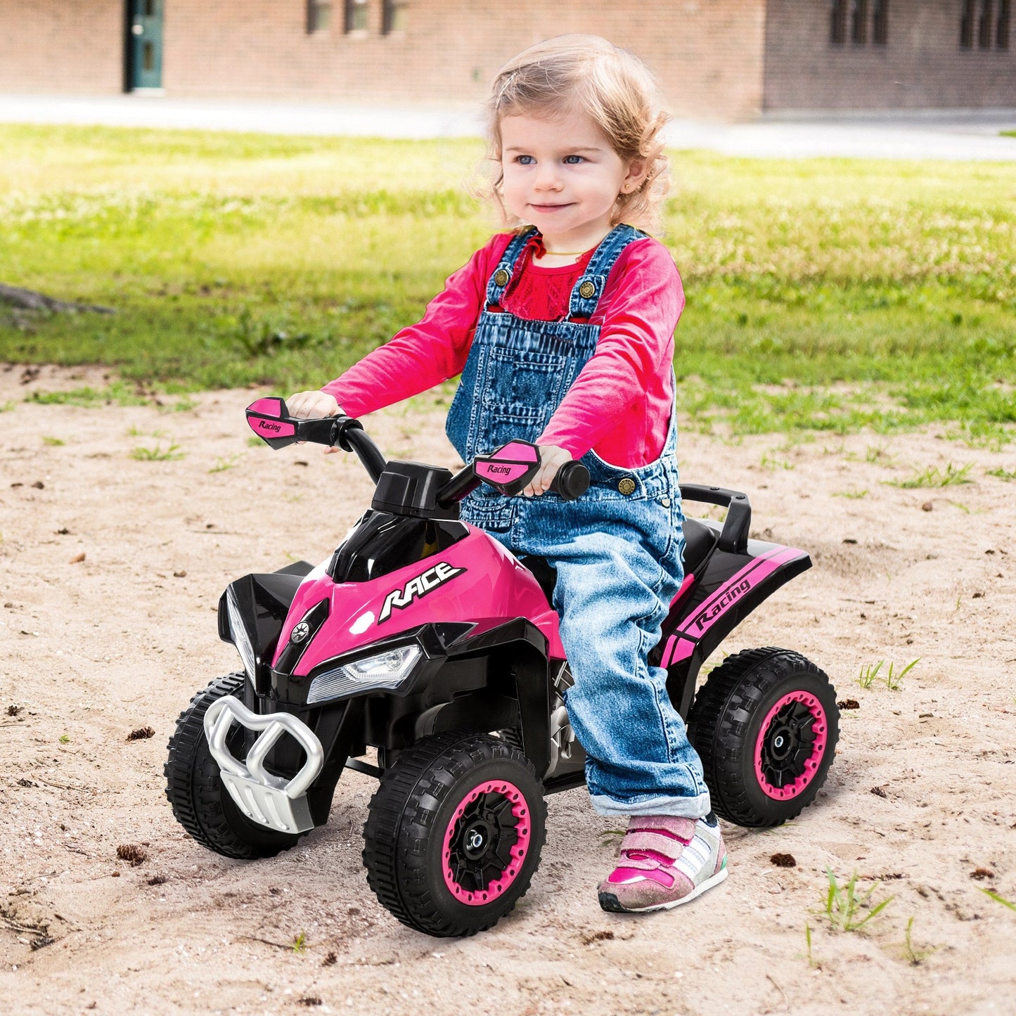 4 Wheel Quad Toddler Ride on Car Foot-to-Floor Sliding Walking Car HOMCOM