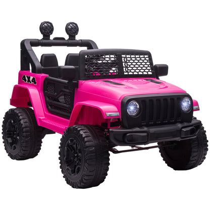 12V Kids Electric Ride On Car Truck Off-road Toy W/ Remote Control Pink HOMCOM