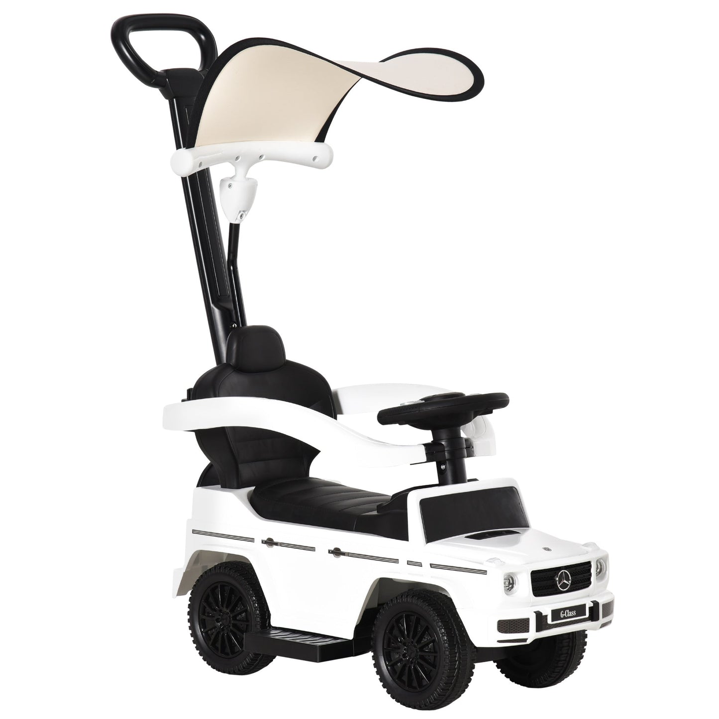 Benz G350 Ride-on Sliding Car Floor Slider Stroller Kids Vehicle, White HOMCOM