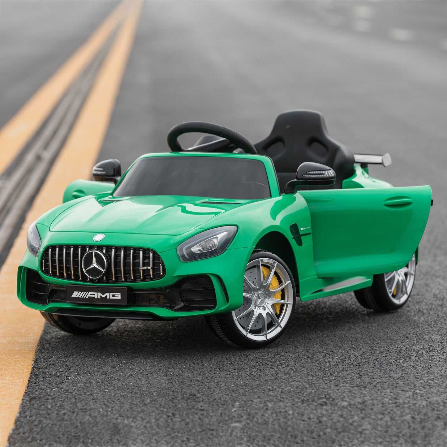 12V Licensed Mercedes Ride-On Car w/ Lights Music Remote 3-5 Yrs Green