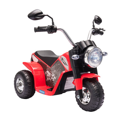 Kids 6V Electric Motorcycle Ride-On Toy Battery 18 - 36 Months Red HOMCOM