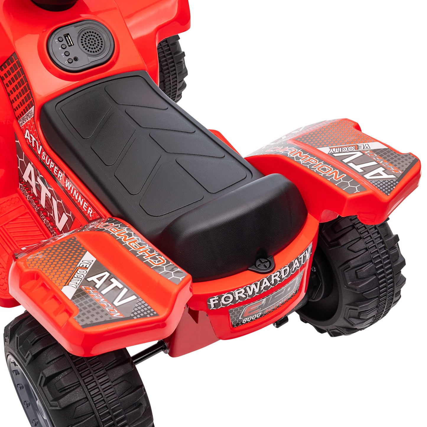 6V Kids Electric Ride on Car Toddler Quad Bike ATV for 18-36 month Red