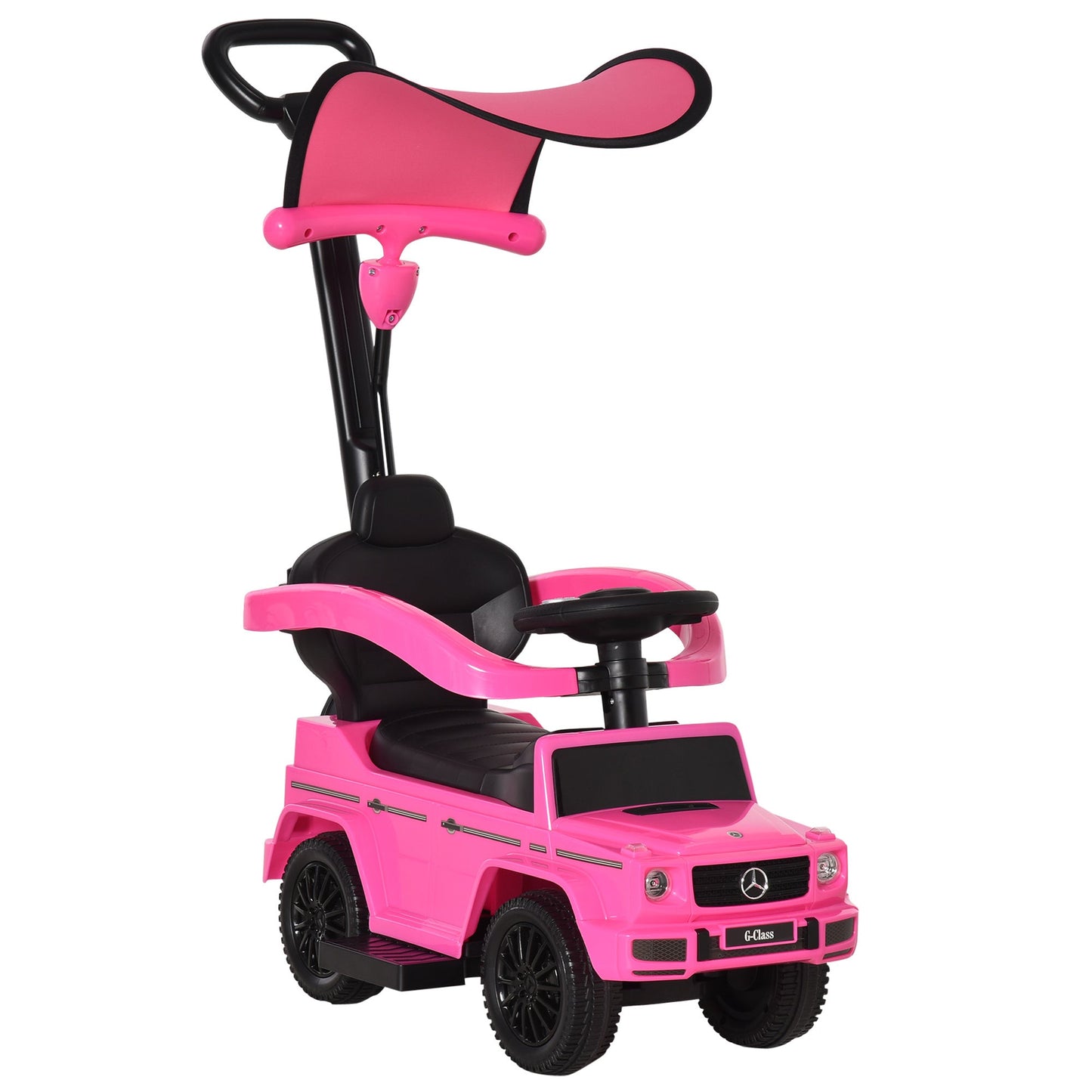 Benz G350 Ride-on Sliding Car Floor Slider Stroller Kids Vehicle, Pink HOMCOM