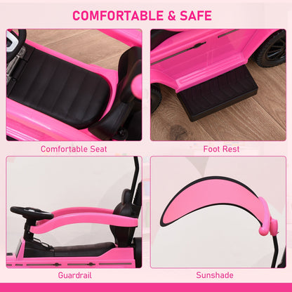 Benz G350 Ride-on Sliding Car Floor Slider Stroller Kids Vehicle, Pink HOMCOM