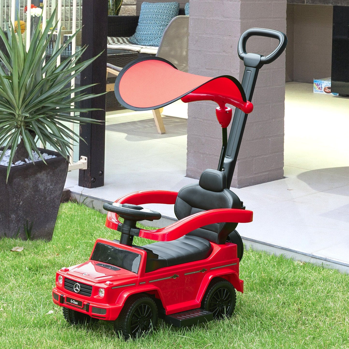 Benz G350 Ride-on Sliding Car Floor Slider Stroller Kids Vehicle, Red HOMCOM