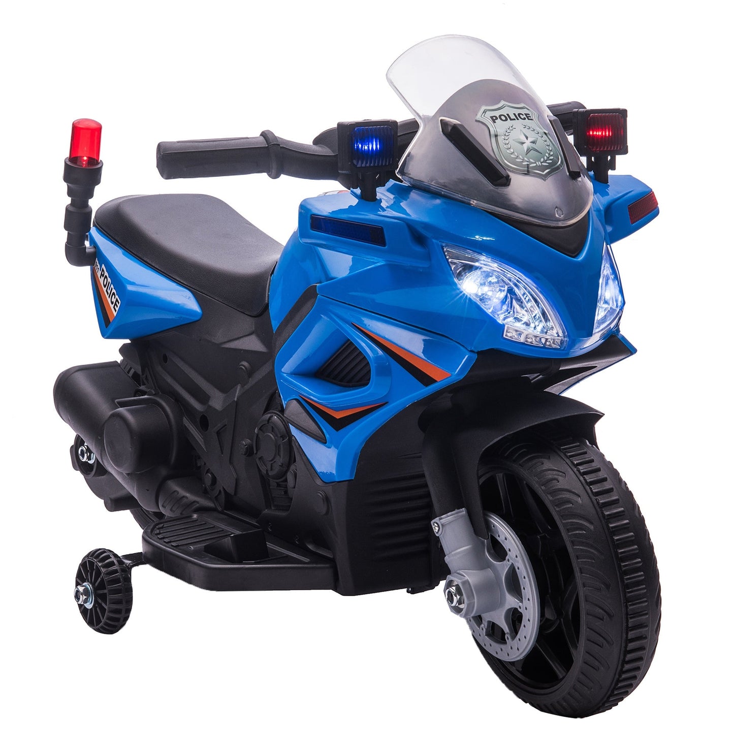 HOMCOM Kids 6V Electric Pedal Motorcycle Ride-On Toy Battery 18-36 months Blue