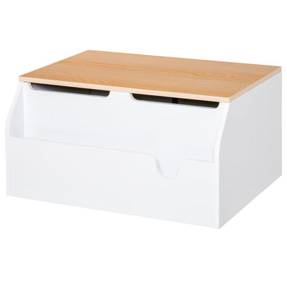 Wooden Kids Toy Box Children Storage Chest Organiser Book Slot White