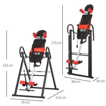 Adjustable Gravity Inversion Table w/ Safety Belt For Muscle Pain HOMCOM