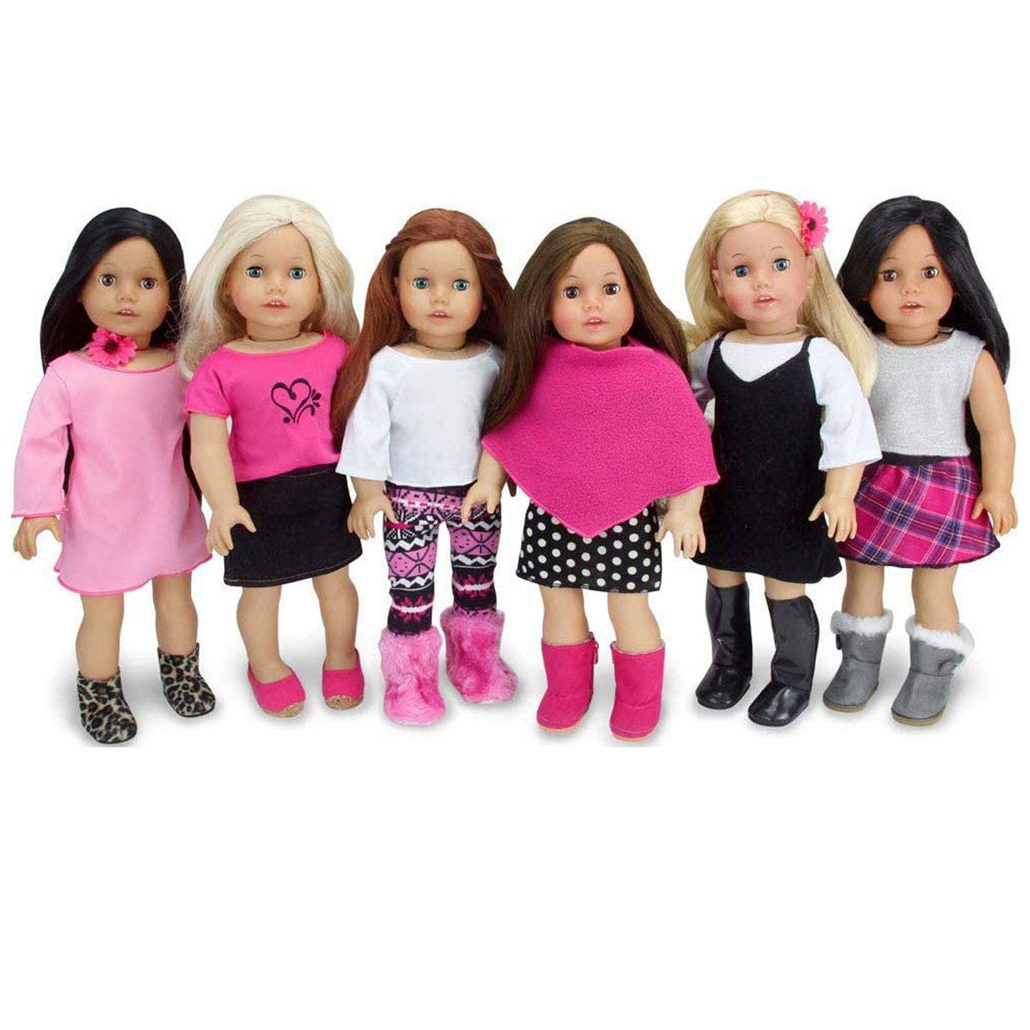 11 Piece Spring Baby Dolls Clothes Set, 18" Doll Outfits