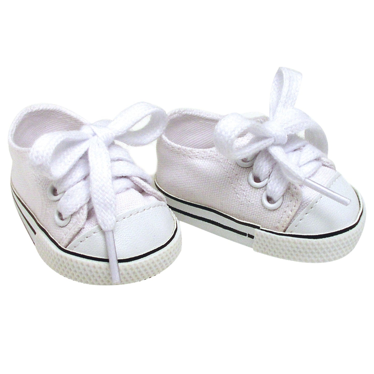 18" Baby Doll Shoes with Laces, White Doll Canvas Trainers or Pumps Dolls  46cm