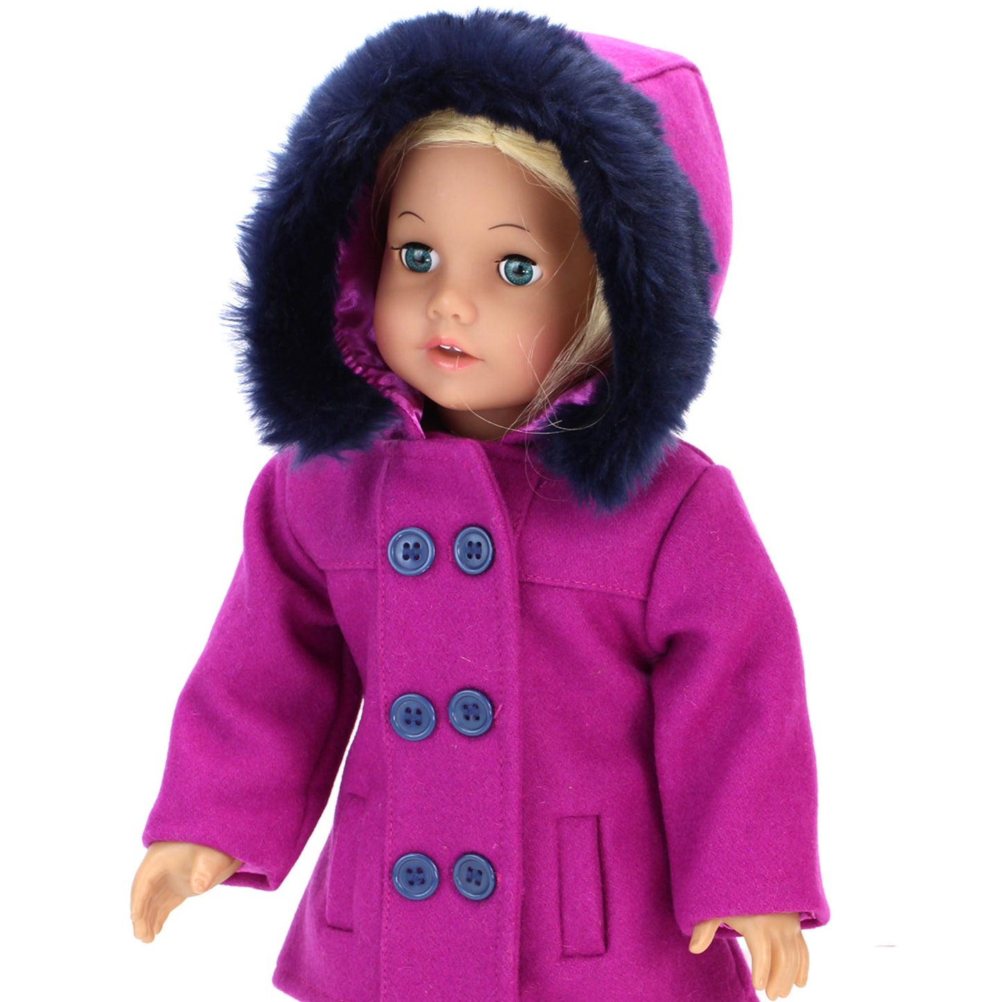 3 Piece Baby Dolls Clothes Set, 18" Doll Pink Coat & Star Outfit